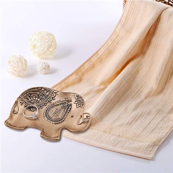 Jewelry Tray Elephant Shape Vintage Trinket Ring Earrings Organizer Storage Desk - Picture 5 of 7